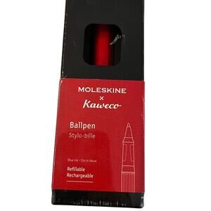 MOLESKINE x Kaweco Refillable RED  Ink Medium Point .7 mm Ball Pen NWT